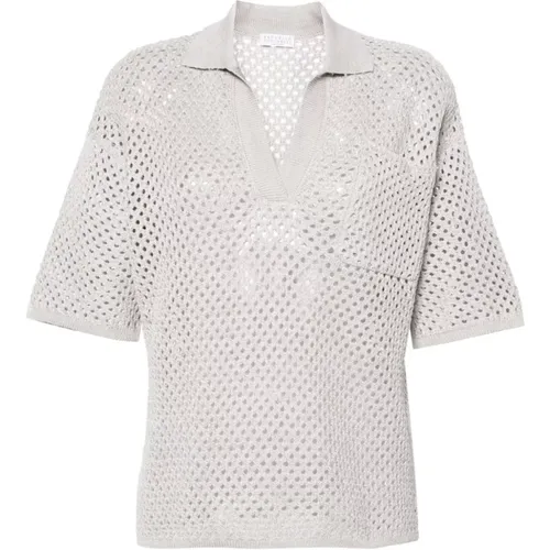 Polo M/C Shirt , female, Sizes: S, M, XS - BRUNELLO CUCINELLI - Modalova