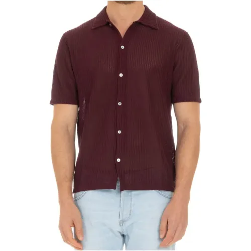 Bordeaux Shirt Colletto Short Sleeve , male, Sizes: L, M, XL, 2XL - Ballantyne - Modalova