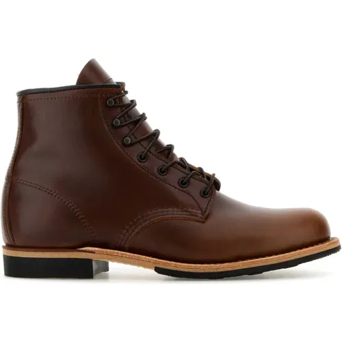 Karamell Leder Stiefeletten , Herren, Größe: 44 EU - Red Wing Shoes - Modalova