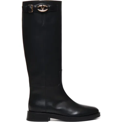 Vlogo Boots with Metal Buckle , female, Sizes: 6 UK, 7 UK - Valentino Garavani - Modalova