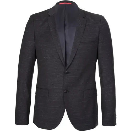 Textured Two Button Blazer , male, Sizes: 2XL - Hugo Boss - Modalova