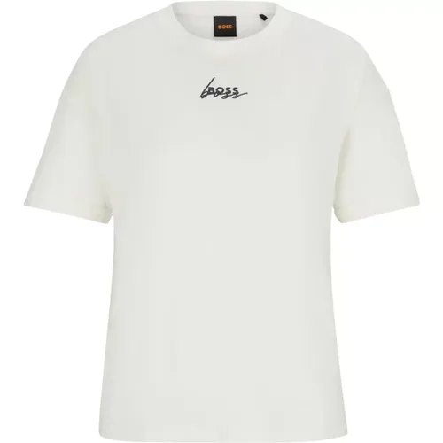 Damen Casual T-Shirt , Damen, Größe: M - Hugo Boss - Modalova