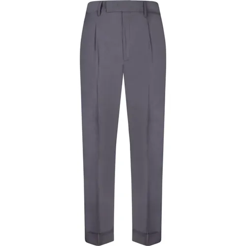 Grey Blend Cotton Straight Leg Trousers , male, Sizes: S, 2XL - PT Torino - Modalova