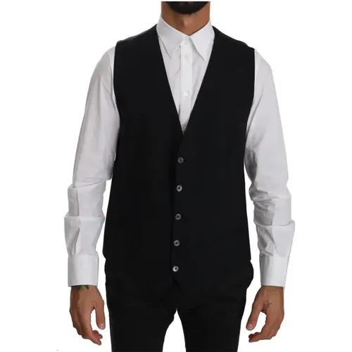 Sophisticated Cotton Vest , male, Sizes: XL - Dolce & Gabbana - Modalova