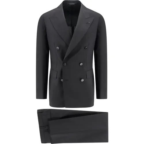 Doppelreihiger schwarzer Anzug - Tagliatore - Modalova