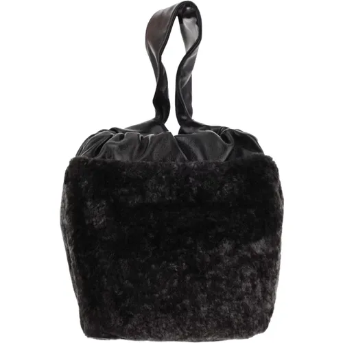 Luxurious Lamb Fur Handbag , female, Sizes: ONE SIZE - Jil Sander - Modalova