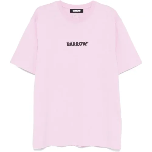 Rosa Lavendel Jersey T-Shirt,Off Jersey T-Shirt - BARROW - Modalova