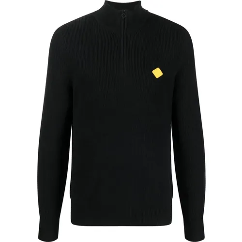 Schwarzer Diamond Zip Strickpullover - J.LINDEBERG - Modalova