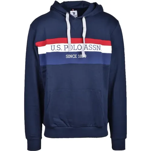 Blaues Sweatshirt für Männer , Herren, Größe: 2XL - U.S. Polo Assn. - Modalova