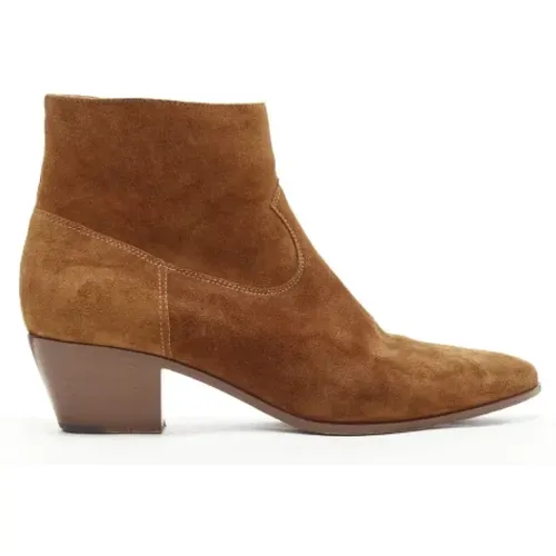 Pre-owned Suede boots , female, Sizes: 5 UK - Saint Laurent Vintage - Modalova