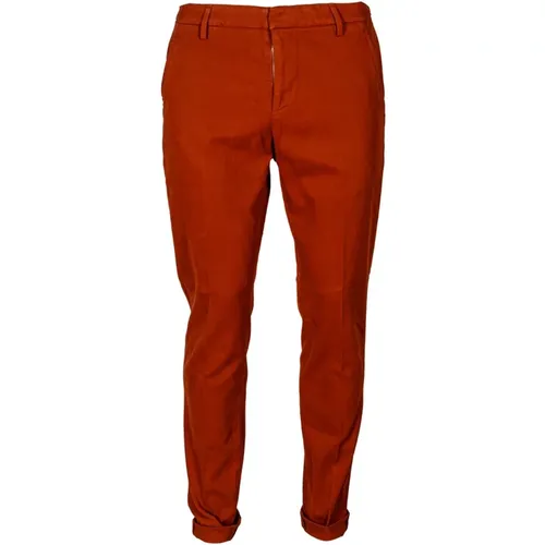 Slim Fit Cotton Chino Pants , male, Sizes: W33, W36, W35, W38, W32, W34 - Dondup - Modalova