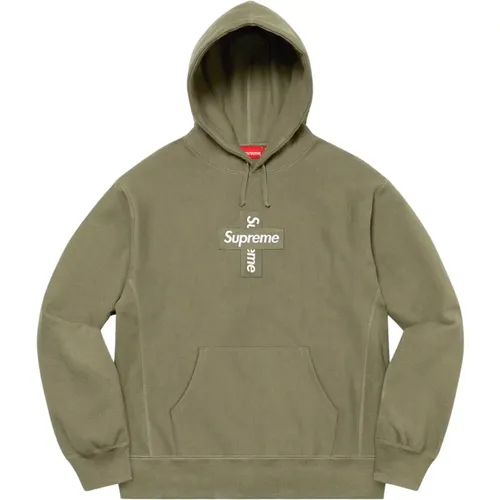 Exclusive Cross Box Logo Hoodie , male, Sizes: XL, L, M, S - Supreme - Modalova