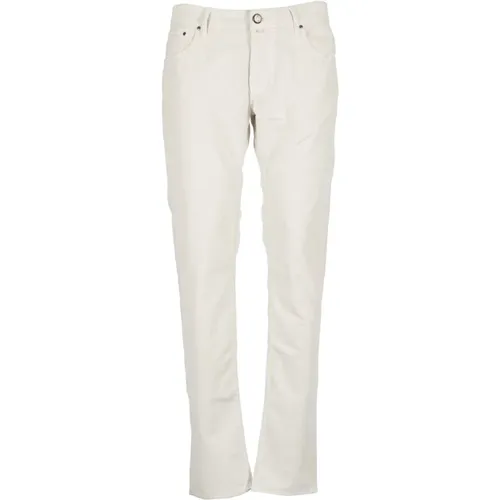 Slim Ribbed Trousers, Matte , male, Sizes: W32 - Jacob Cohën - Modalova