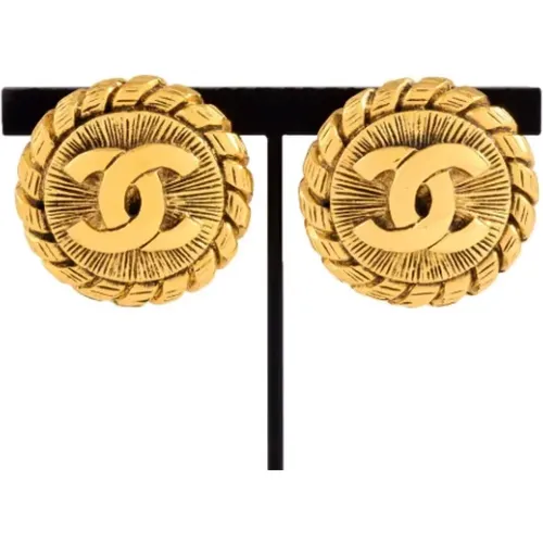 Pre-owned Metal earrings , female, Sizes: ONE SIZE - Chanel Vintage - Modalova