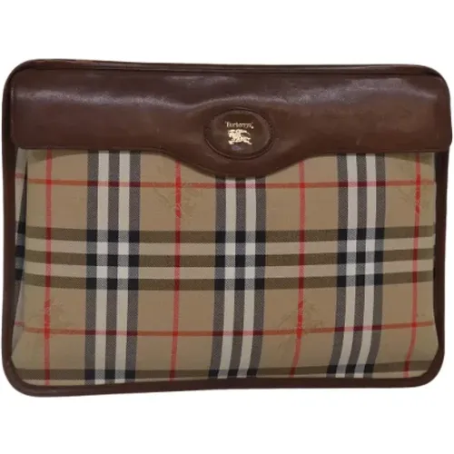 Pre-owned Canvas clutches , female, Sizes: ONE SIZE - Burberry Vintage - Modalova