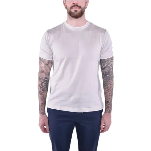 Giza Cotton Crewneck T-Shirt Beige , Herren, Größe: XL - Eleventy - Modalova