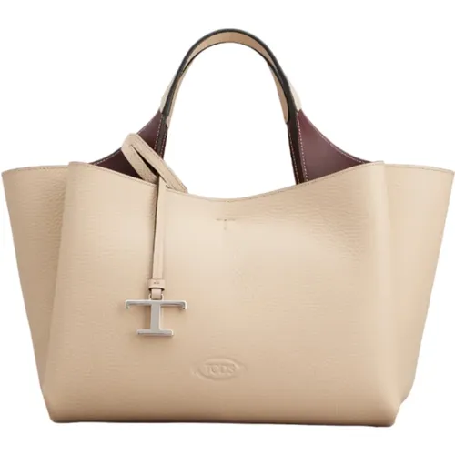 Leather Bag with Iconic Details , female, Sizes: ONE SIZE - TOD'S - Modalova