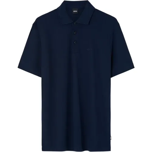 Polo Shirt with Textured Fabric , male, Sizes: L, M, XL - Boss - Modalova