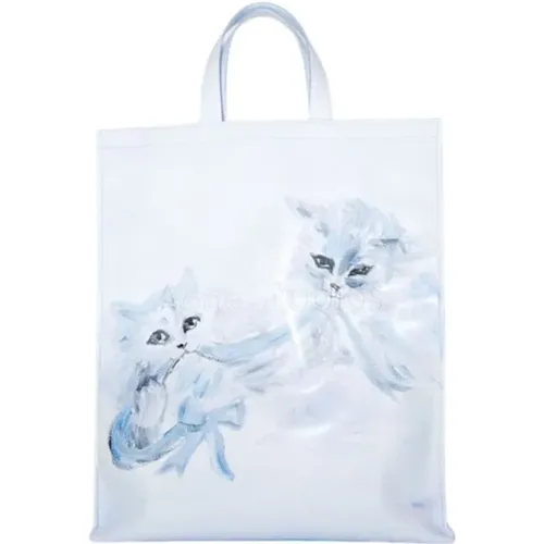 Logo Shopper NS Kilimnik CAT Print , female, Sizes: ONE SIZE - Acne Studios - Modalova