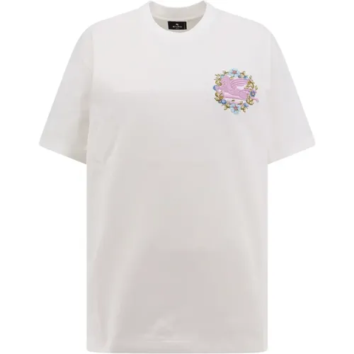 Pegaso Embroidered T-Shirt , female, Sizes: L - ETRO - Modalova