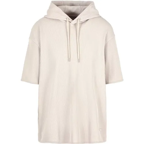 Jersey Short Sleeve Hooded TOP , male, Sizes: M, S, L - Emporio Armani - Modalova