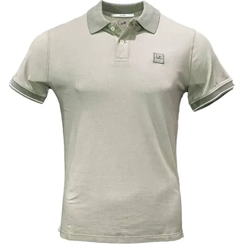 Grünes Salbei Tacting Polo Shirt , Herren, Größe: L - C.P. Company - Modalova