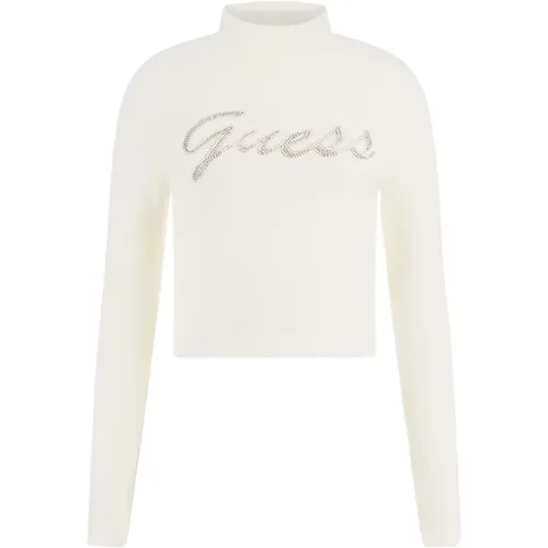 Crew Neck Sweater , Damen, Größe: L - Guess - Modalova