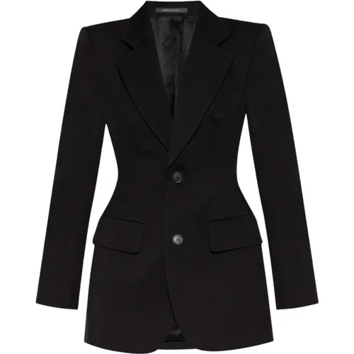 Wool Blazer with Notch Lapels , female, Sizes: S - Balenciaga - Modalova