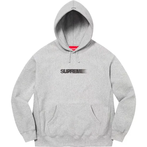 Motion Logo Hooded Sweatshirt Heather Grey Limited Edition , male, Sizes: M, S, XL, L, 2XL - Supreme - Modalova