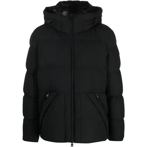 Coats with Elasticated Hood and Zip Closure , male, Sizes: S, L, XL, M - Woolrich - Modalova