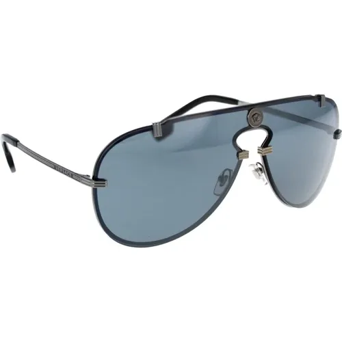 Stylish Mirror Lens Sunglasses , unisex, Sizes: 43 MM - Versace - Modalova