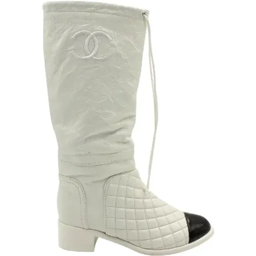 Pre-owned Leather Chanel Boots , female, Sizes: 2 UK - Chanel Vintage - Modalova
