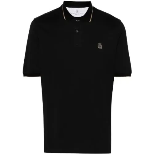 Embroidered Logo Polo Shirt , male, Sizes: 2XL, L, M - BRUNELLO CUCINELLI - Modalova
