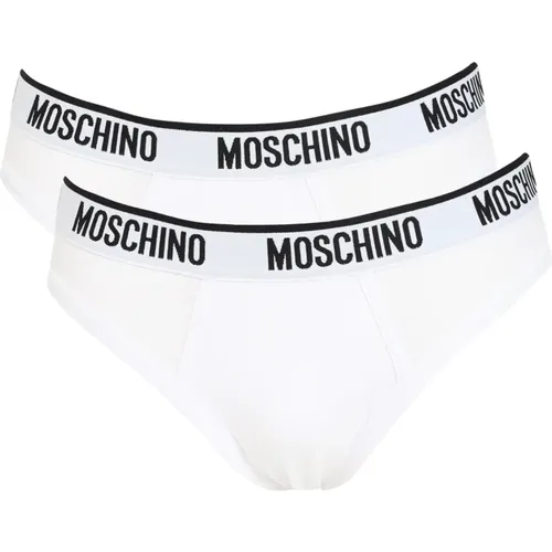 Weißes Unterwäsche-Set mit elastischem Band , Herren, Größe: M - Moschino - Modalova
