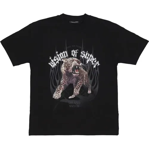 Rock Tiger Print Tee T-Shirt , male, Sizes: M, XL, L - Vision OF Super - Modalova