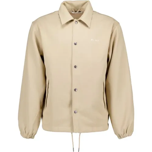 Cream Coach Jacket , male, Sizes: XS, L, S, XL - Olaf Hussein - Modalova