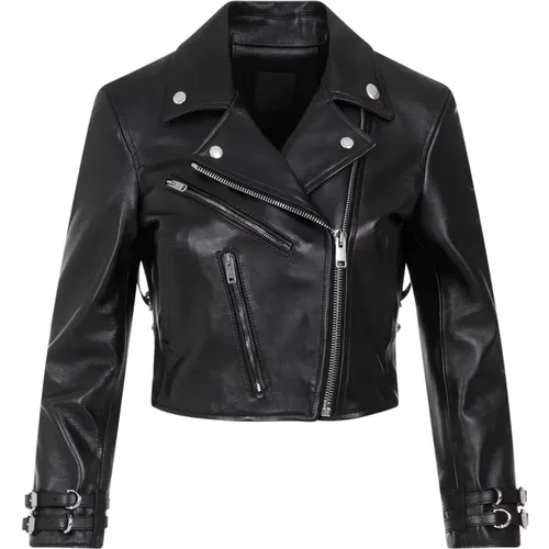 Leather Biker Jacket , female, Sizes: XS - Givenchy - Modalova