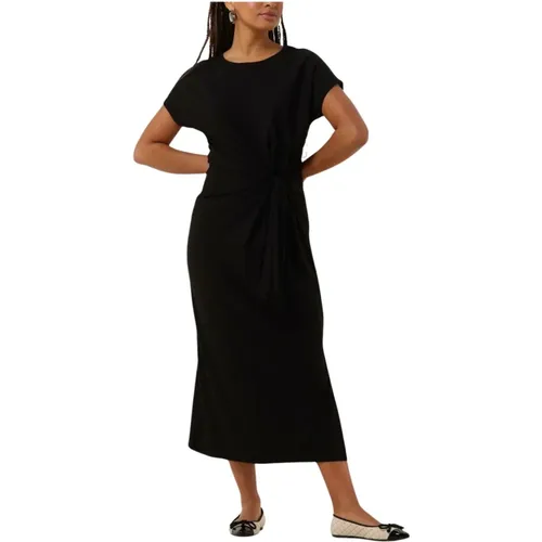 Schwarzes Midi-Kleid Sterre , Damen, Größe: M - Knit-ted - Modalova