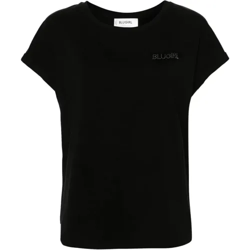 Schwarzes `Moda` T-Shirt,Optisches Weiß `Moda` T-Shirt - Blugirl - Modalova