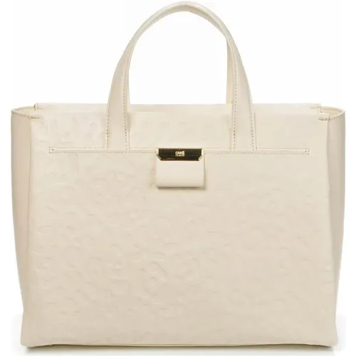 Spotted Print Calfskin Handbag , female, Sizes: ONE SIZE - Cavalli Class - Modalova