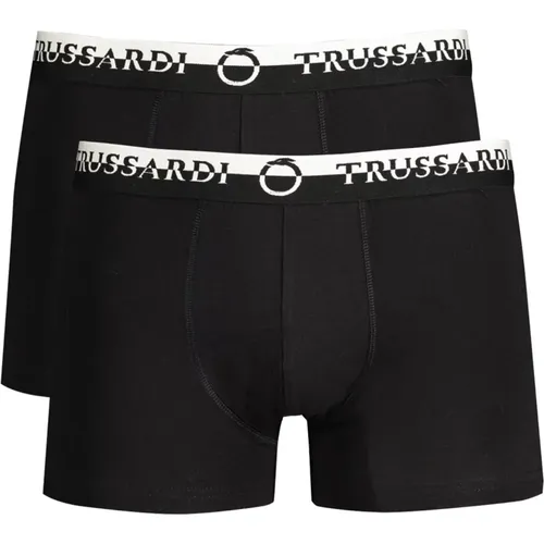 Herren Boxershorts Schwarz , Herren, Größe: L - Trussardi - Modalova