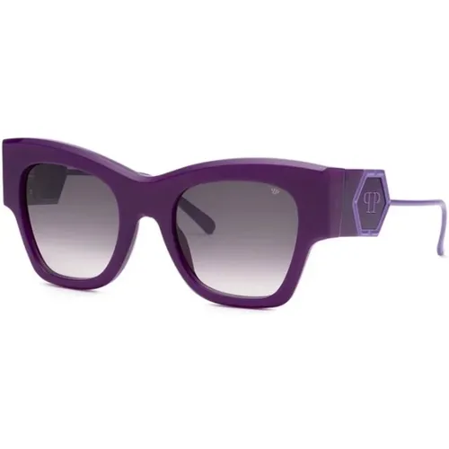 Opal Violet Smoke Gradient Sunglasses , female, Sizes: 53 MM - Philipp Plein - Modalova