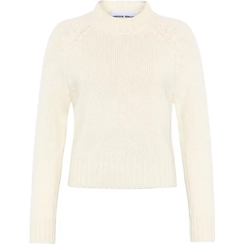 Kaschmir Elfenbein Crew Neck Sweater - Emerson Renaldi - Modalova