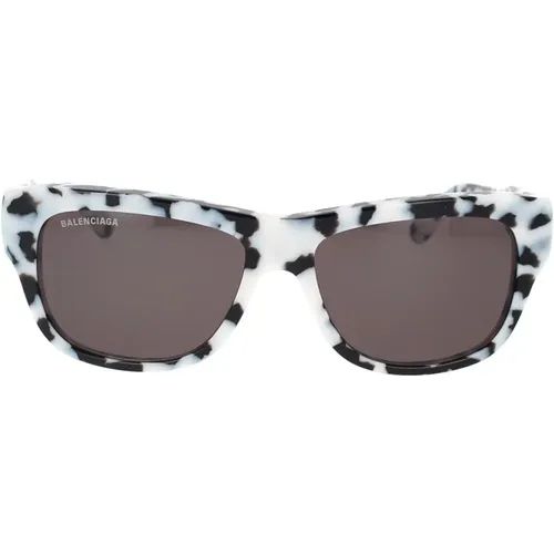 Square Acetate Sunglasses with Sporty Touch , male, Sizes: 56 MM - Balenciaga - Modalova