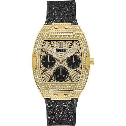 Schwarzes und goldenes Armbanduhr - Guess - Modalova