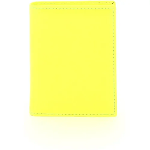 Geldbörse aus fluoreszierendem Leder mit goldgedrucktem Logo - Comme des Garçons - Modalova