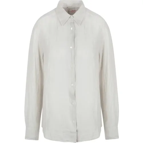 Linen Shirt with Classic Collar , female, Sizes: M, S, XS, L - MC2 Saint Barth - Modalova