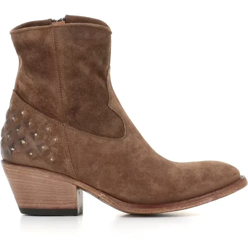 Suede Studded Boots , female, Sizes: 4 1/2 UK, 5 1/2 UK, 6 UK, 7 UK, 4 UK - Alberto Fasciani - Modalova