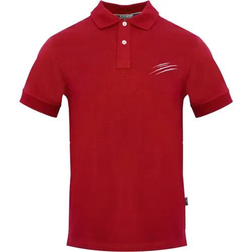 Polo-Shirt mit kurzen Ärmeln, einfarbig, Baumwolle , Herren, Größe: M - Plein Sport - Modalova