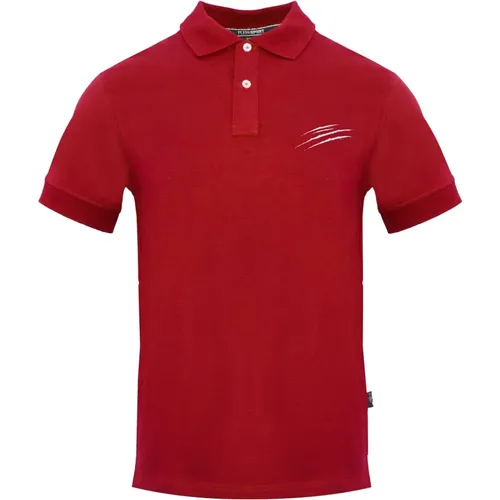 Polo-Shirt mit kurzen Ärmeln, einfarbig, Baumwolle , Herren, Größe: XL - Plein Sport - Modalova